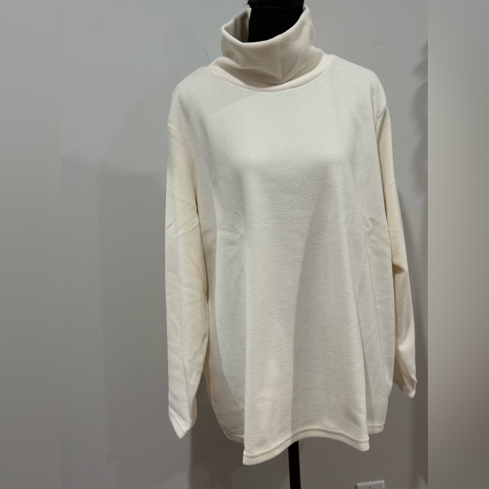New Out of Packaging D&Co 2X Cozy Cream Turtleneck Sweater 765 - Picture 2 of 8